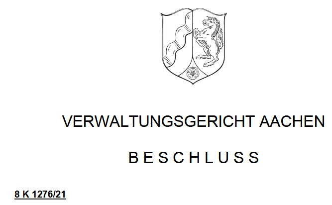 Briefkopf VG Aachen Beschluss