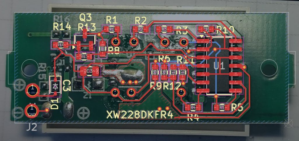 Reverse engineered PCB